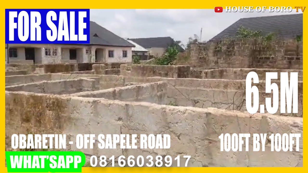 PROPERTY FOR SALE AT OBARETIN OFF SAPELE ROAD IN BENIN CITY,  EDO STATE NIGERIA