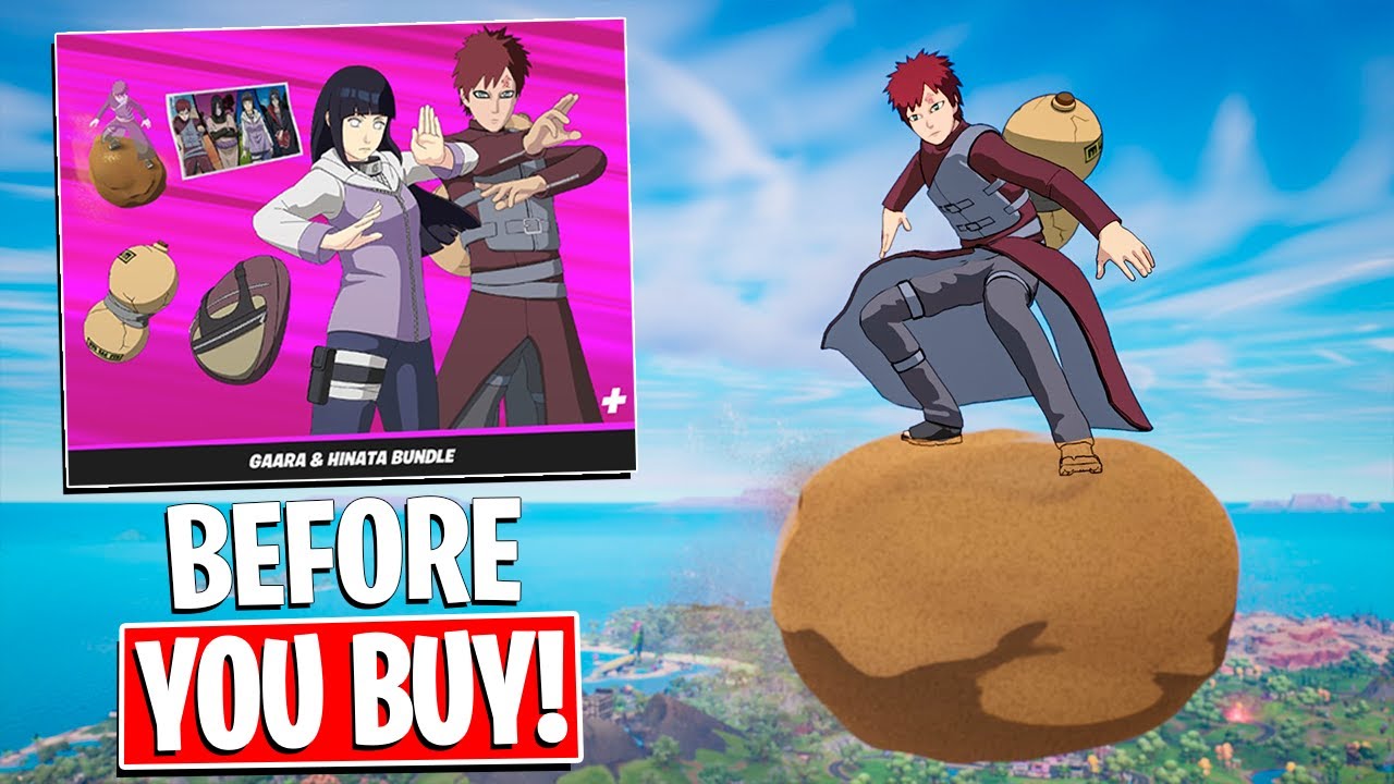 *NEW* GAARA & HINATA BUNDLE | Gameplay + Combos! Before You Buy (Fortnite x Naruto)