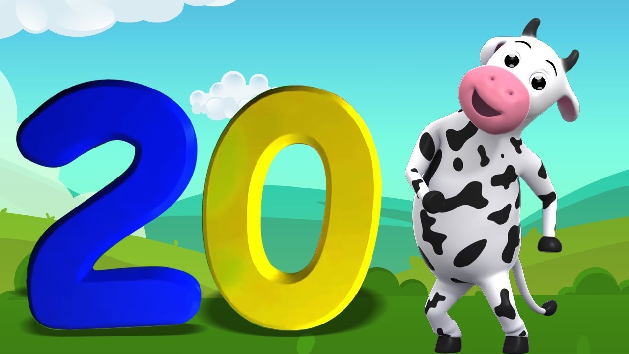 1 a 20 números canção | 1 To 20 Number Song | Kids Baby Club Português | Vídeo Para Crianças