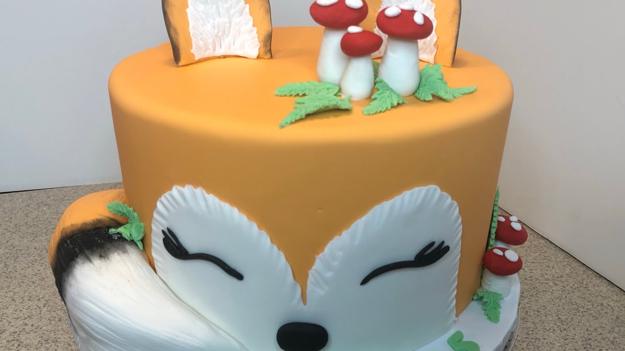 Fox 🦊 cake / easy Fondant fox cake
