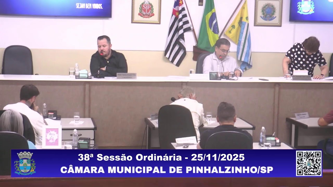 38ª Sessão Ordinária da Câmara Municipal de Pinhalzinho/SP - 25/11/2025