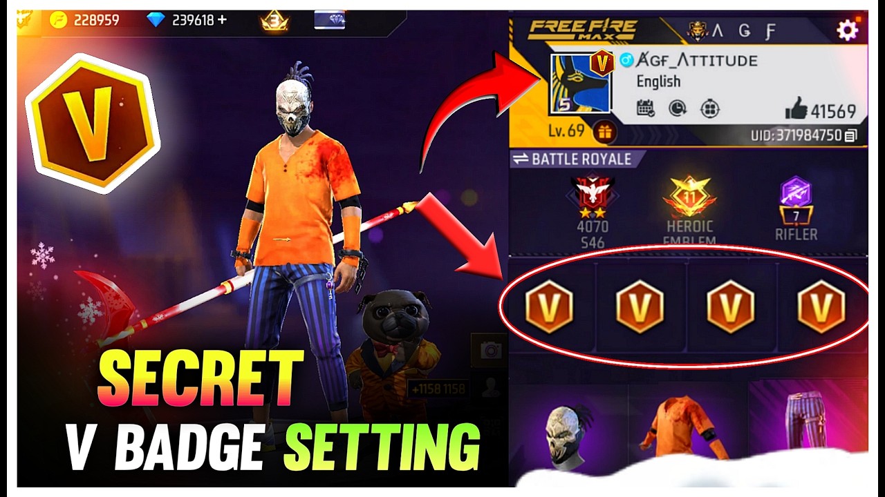 Secret V Badge Setting To Get V Badge in ID & Bio 🔥😲 #iQOOGamersUnite #iQOONeo10R #iQOO || Free Fire