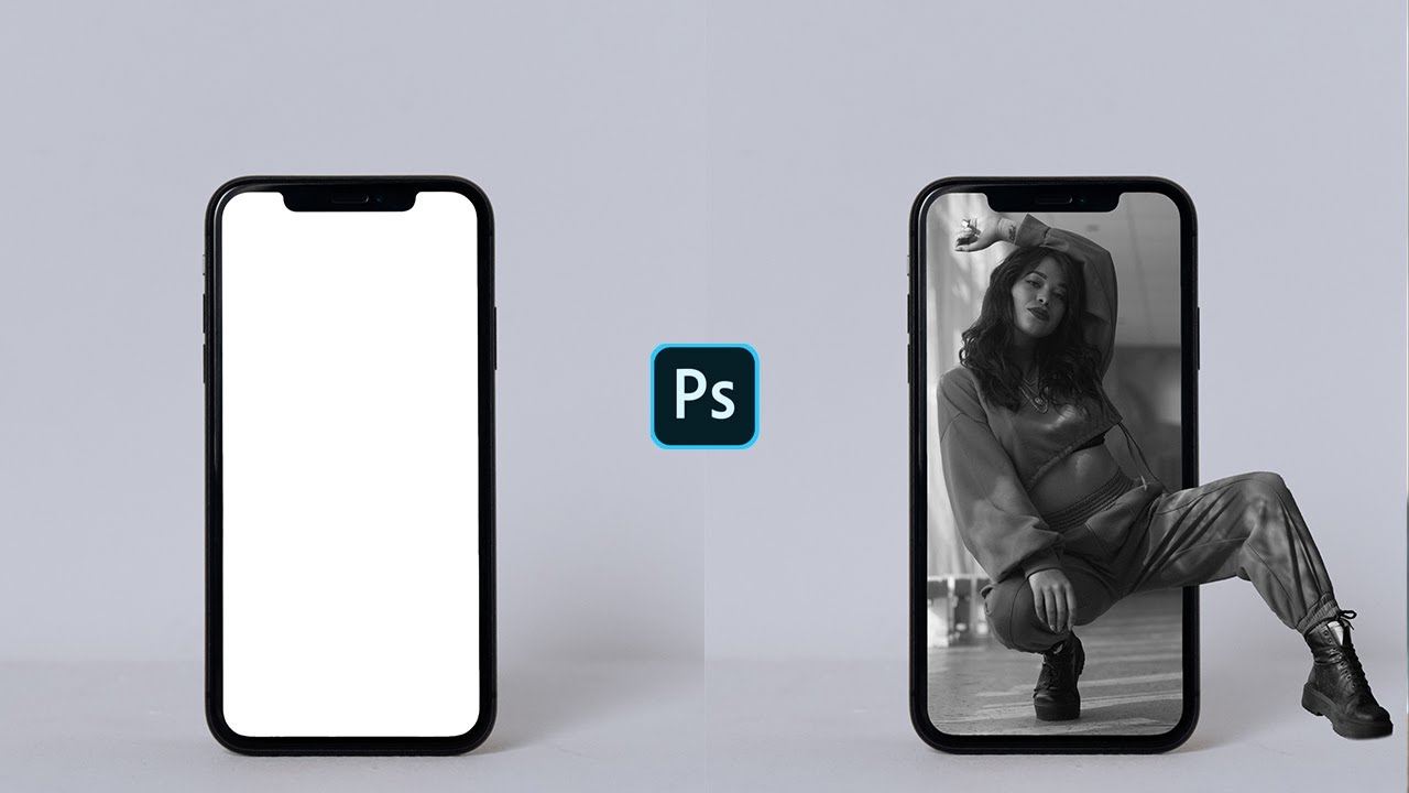 How to create an iPhone X Mockup | Photoshop Tutorial | Add any photo to iPhone Screen