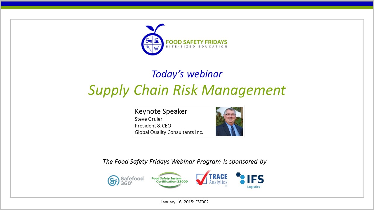 Supply Chain Risk Management