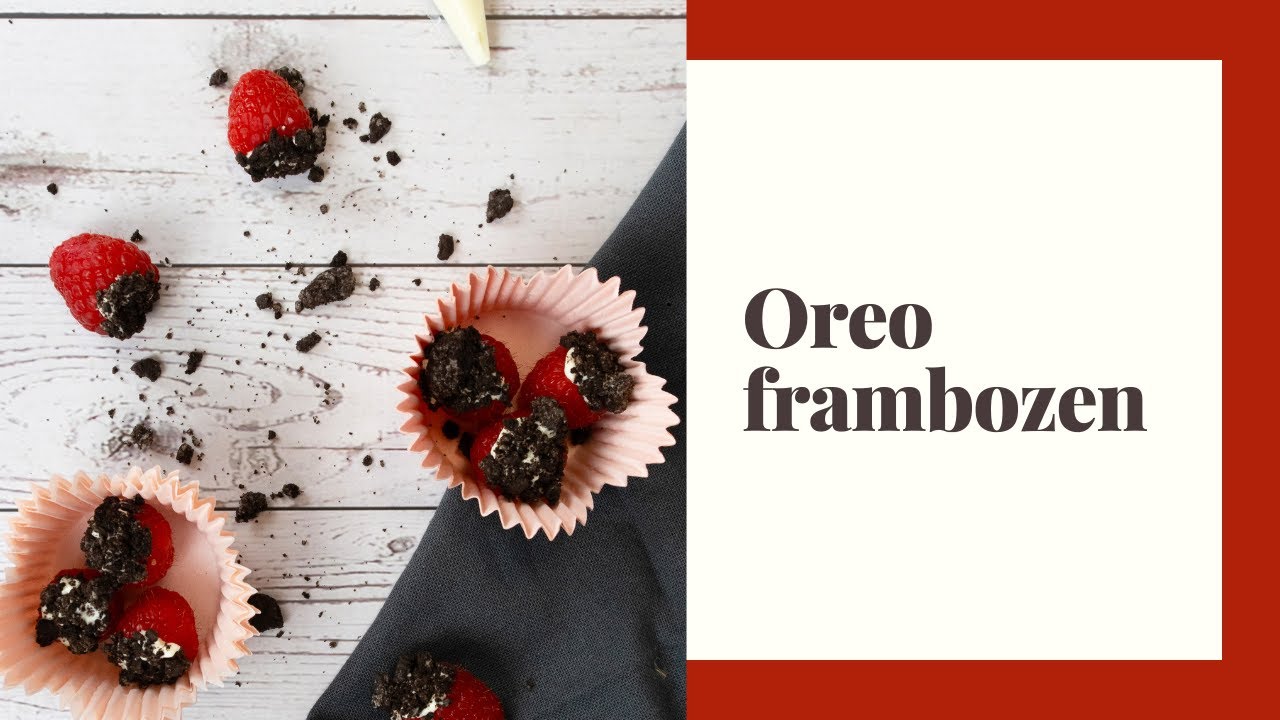 Recept: frambozen met oreo