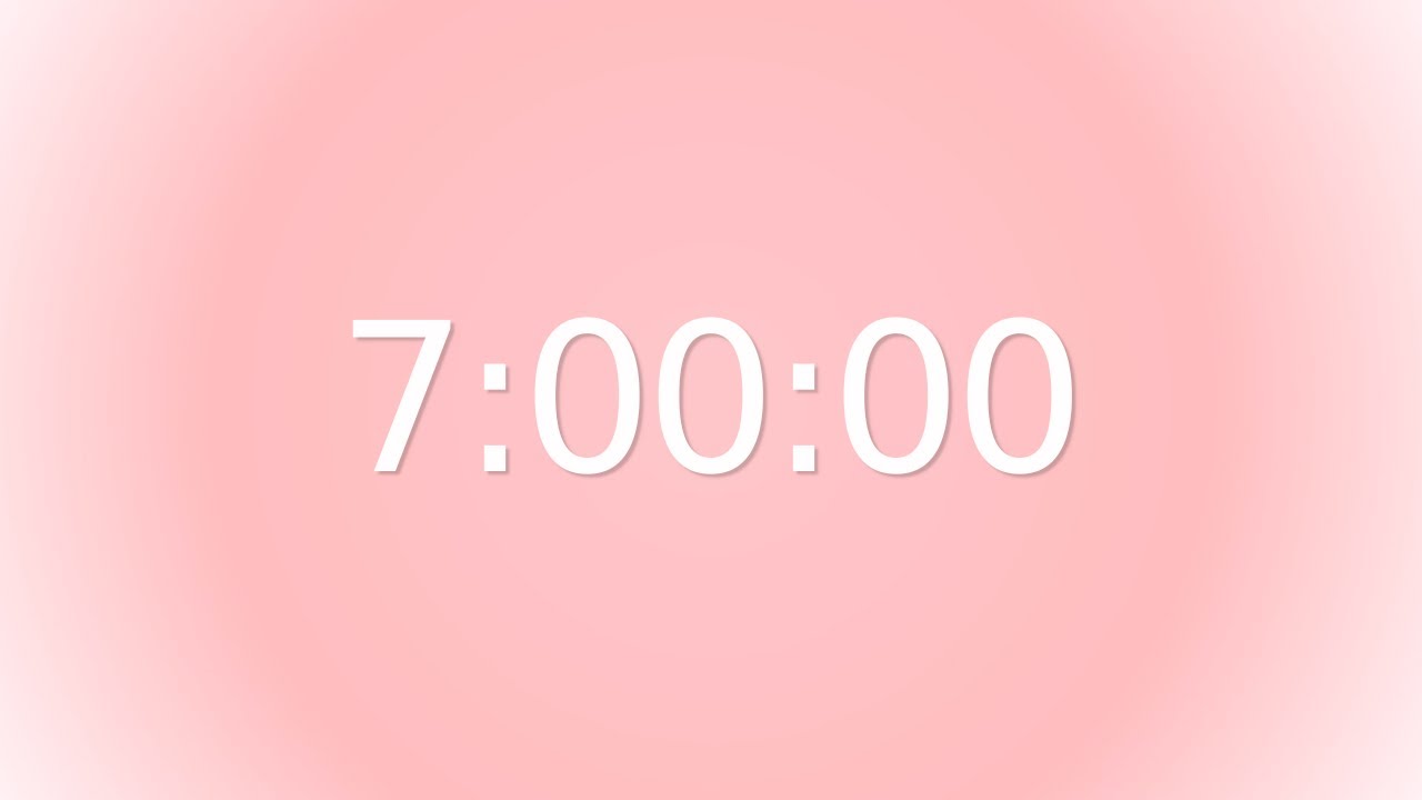 7H Soft Rose Dawn Whisper Timer | Gradient Countdown 🩷 #FFC0CB #FFB6C1 #FFF0F5