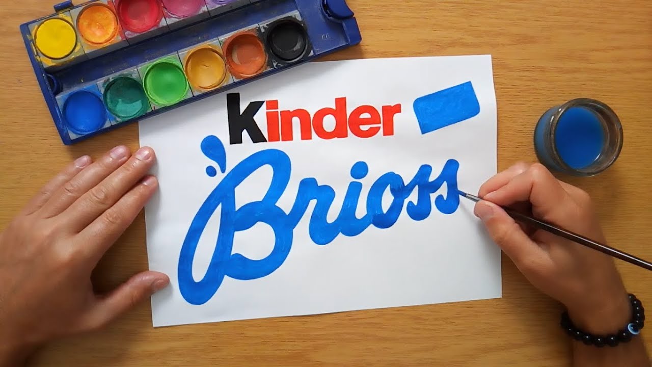 How to draw the Kinder Brioss logo - Come disegnare il logo di Kinder Brioss