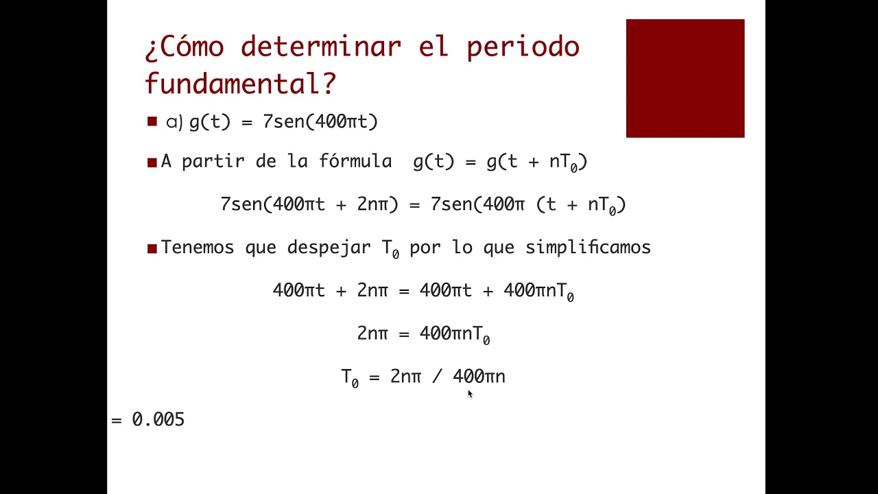 Funciones periódicas y como obtener el periodo fundamental