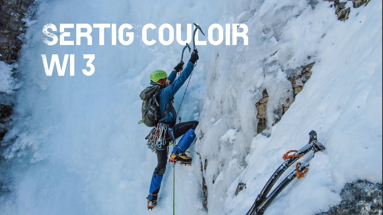 Eisklettern Sertig Couloir WI3