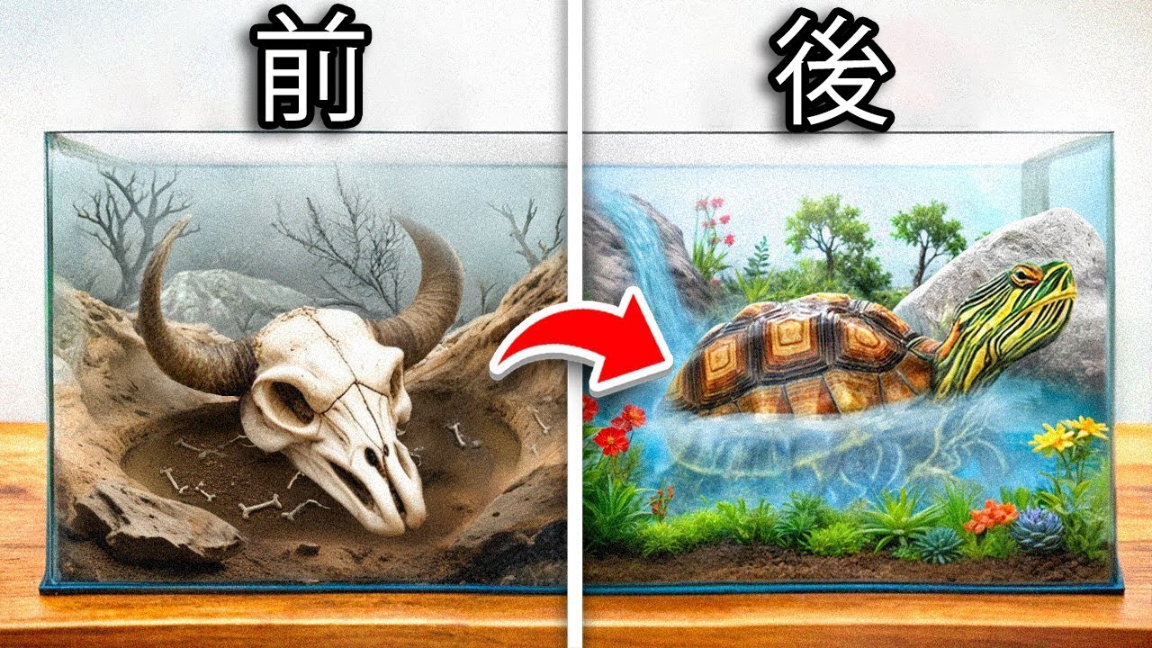 捨てられたカメの家を大改造してみた！