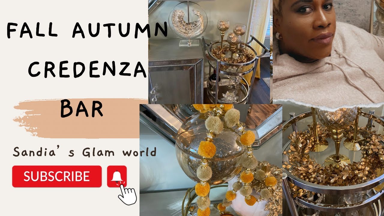 HOW TO STYLE  CREDENZA AND BAR CART  FOR FALL | AUTUMN  2022