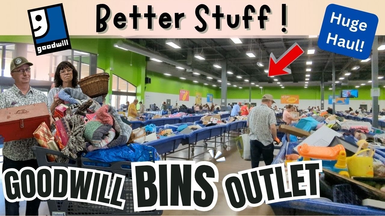 GOODWILL OUTLET BINS: We found the Best Stuff Here- Thrifting - Thrift with Me - Huge Haul