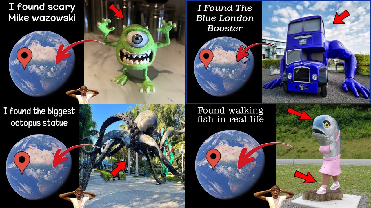 🔥Top 4 Viral Sculptures in The Google Earth & Google Maps 🌎!