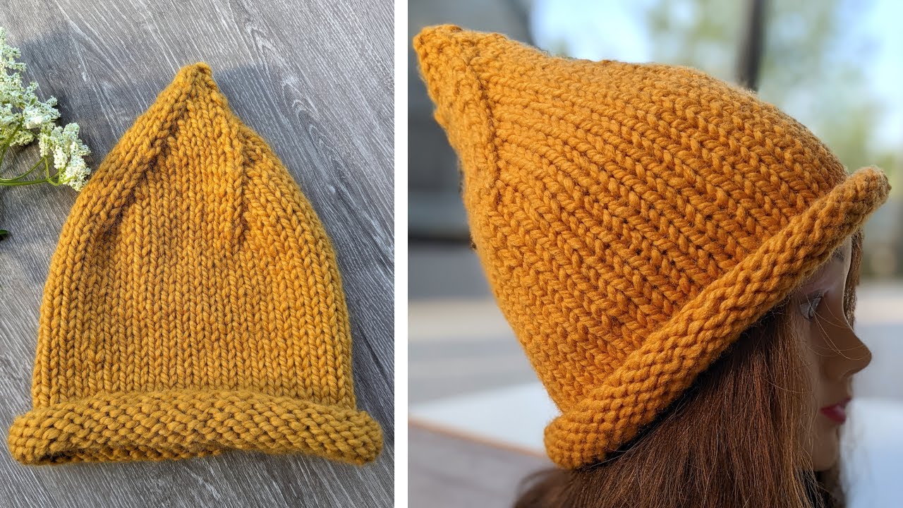 Pointy Witch Knit Hat Tutorial (Toddler + Adult Size)