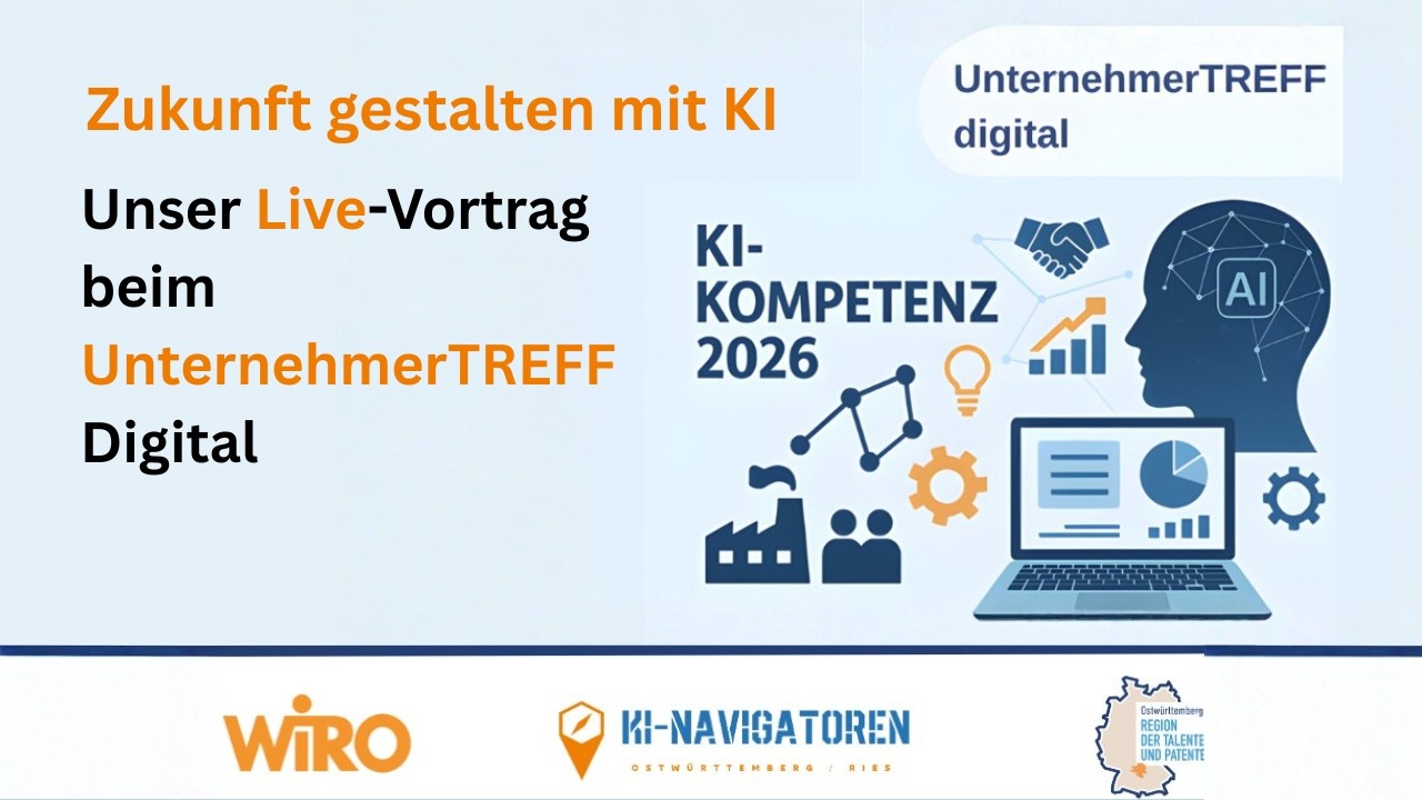 Live beim UnternehmerTREFF Digital - Wie die KI-Navigatoren mit KI aufgebaut wurden