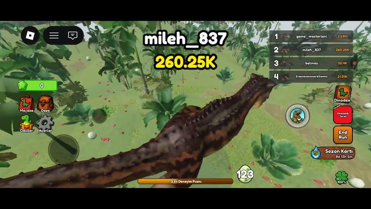 Roblox da çok güzel bir trex oyunu buldum çok eylenceliydi