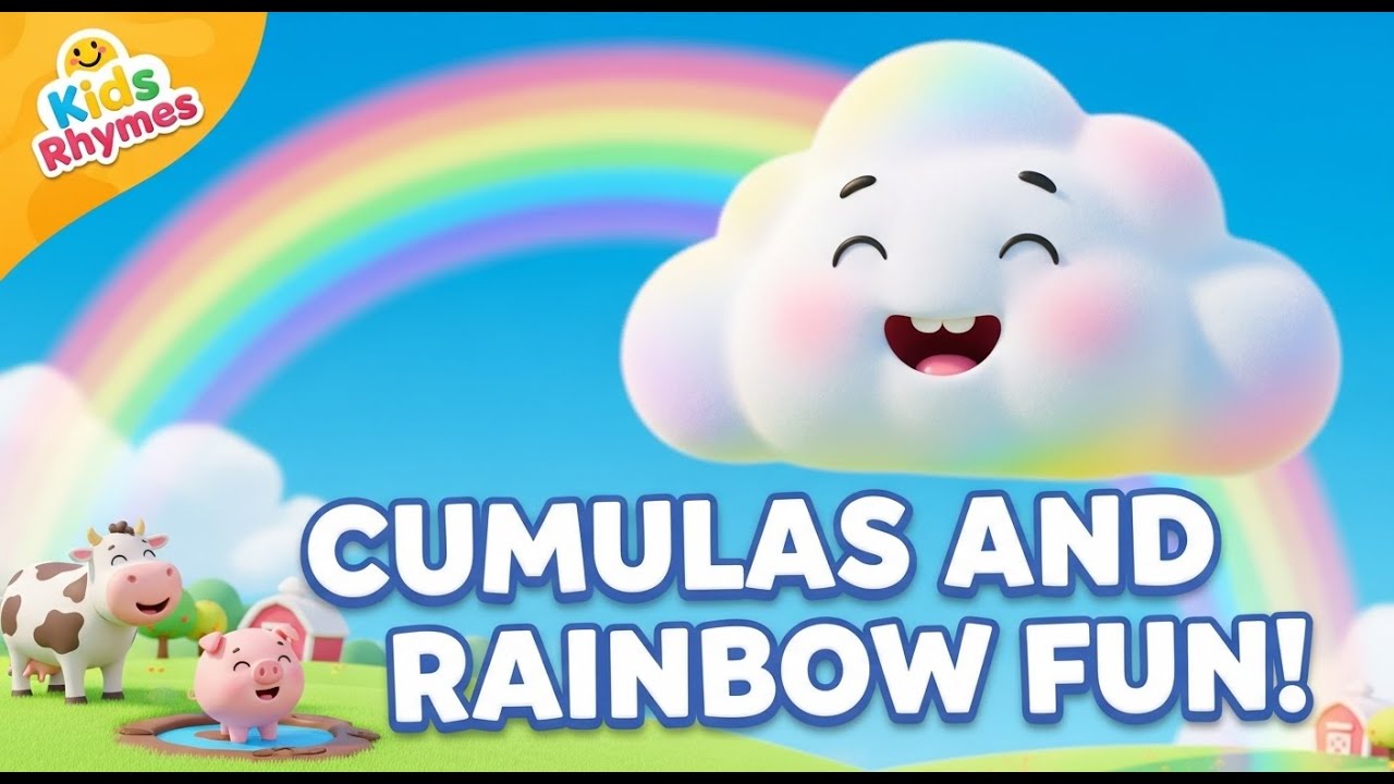 ☁️ The Rainbow Cloud Song! 🌈 Learn Colors & Weather with Cumulus the Cloud | Kids Rhyme