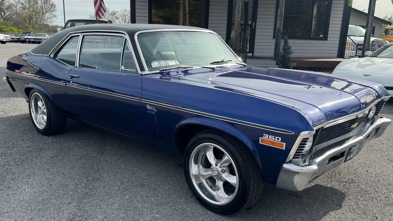 Chevrolet Nova 1970 года выпуска, 22 900 долларов США, тест-драйв в Maple Motors, номер 3399.