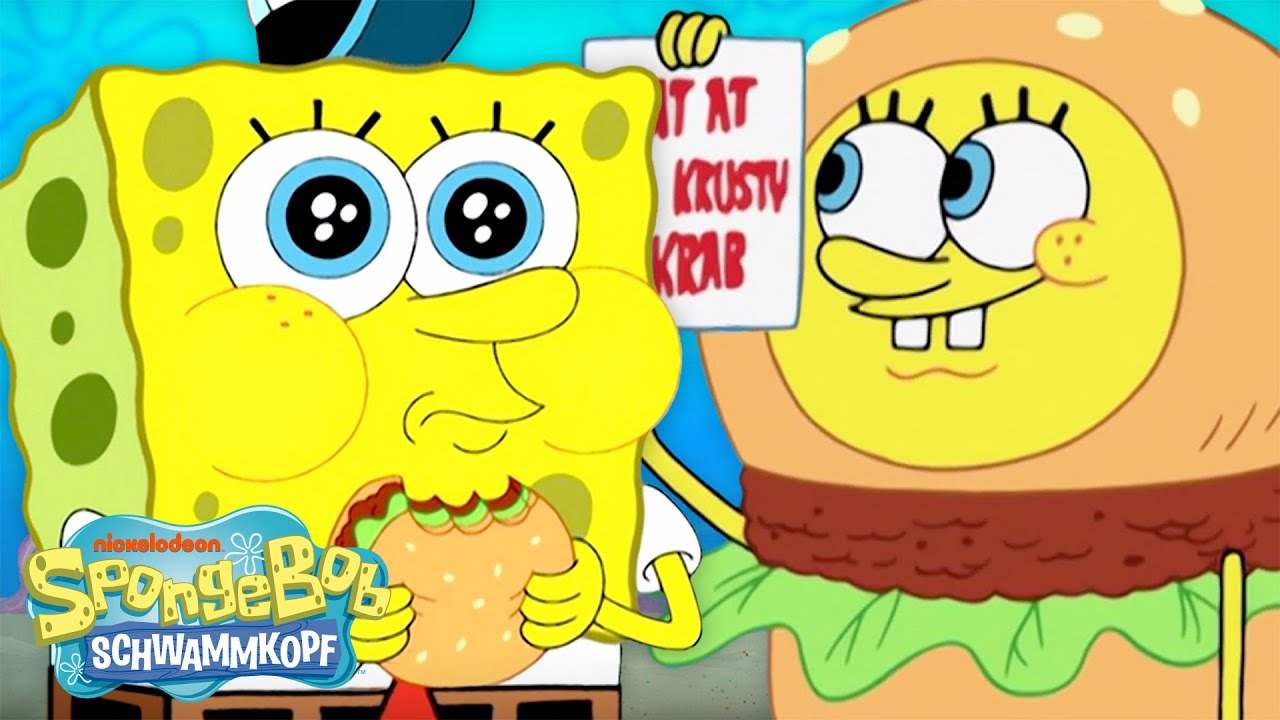 SpongeBob ist 120 Minuten lang SÜCHTIG nach Krabbenburgern 🍔 | SpongeBob Schwammkopf