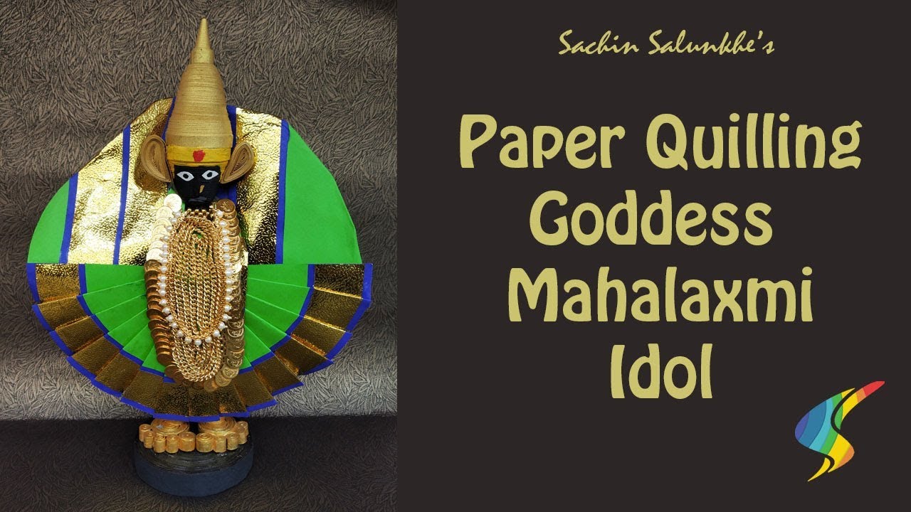 3D Paper Quilling Goddess Mahalaxmi Idol