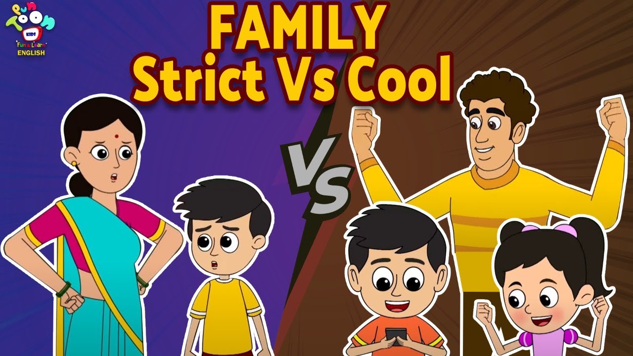 FAMILY Strict Vs Cool | Mom Vs Dad | English Moral Stories | English Animated | English Cartoon
