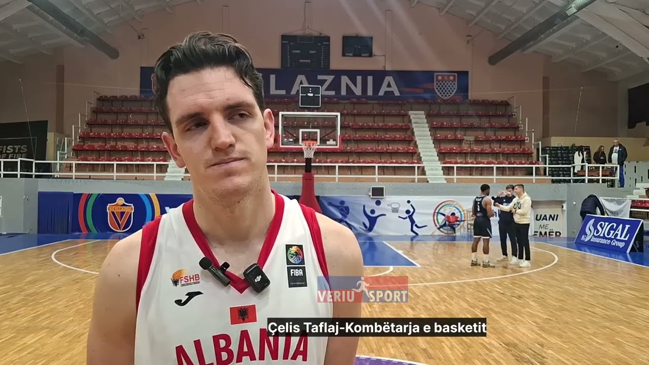 Çelis Taflaj-Basketbollist i komb. shqiptare, flet pas ndeshjes, Shqipëri-Sllovaki 68-94(EuroBasket)