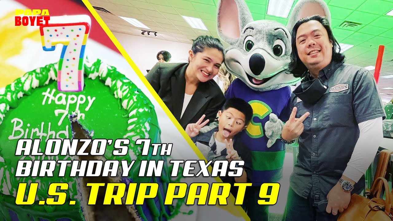 Alonzo turns 7! Birthday Celebration at Chuk E Cheese [U.S. Trip part 9] | Papa Boyet