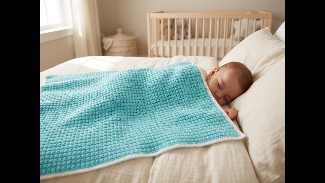 Easy Crochet Baby Blanket Tutorial
