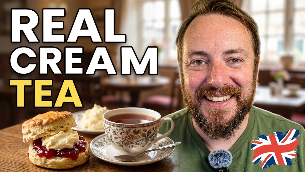 Real British English Lesson | Having Cream Tea in the UK | British English Teacher Roy