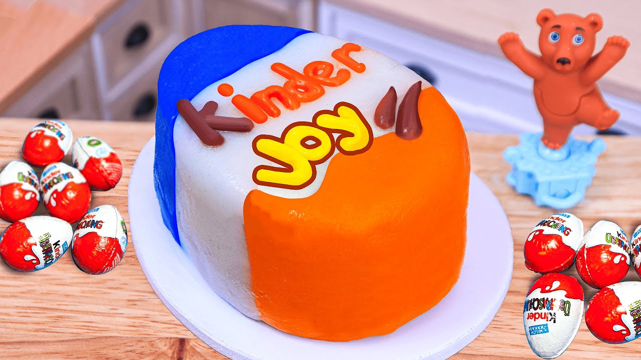 Yummy Kinder Chocolate Cake 🌈🍫😋 Miniature Rainbow Kinder Egg Chocolate Cake Decorating Ideas
