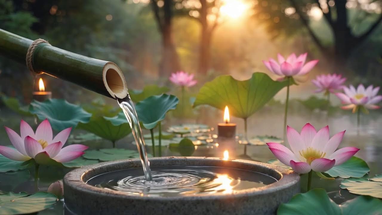 Water Sounds and Relaxing Music 🌸 Peace of Mind - Healing - Stress Relief