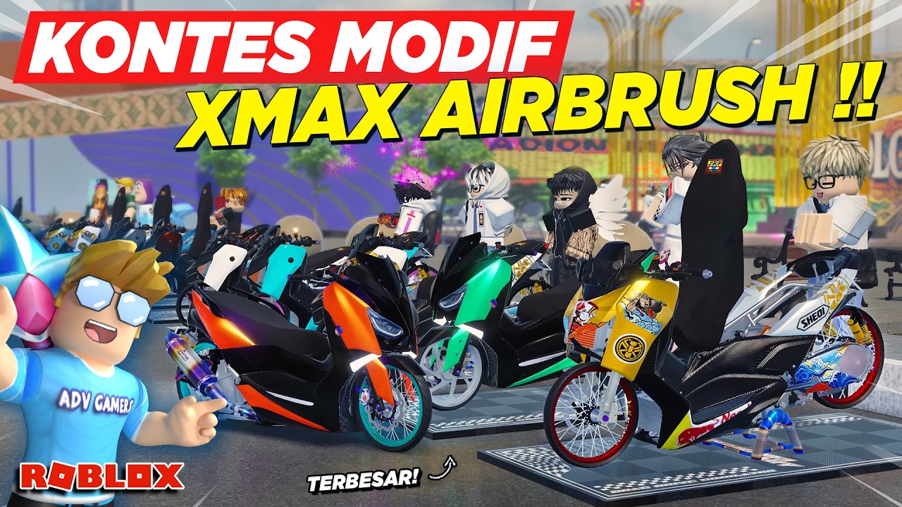 THE BIGGEST XMAX AIRBRUSH DRAG BIKE MODIFICATION CONTEST IN SURAKARTA !! DDS ROLEPLAY UPDATE - Ro...
