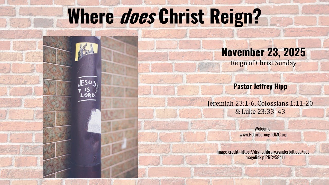 Worship Service - Pastor Jeff Hipp- PUMC NH