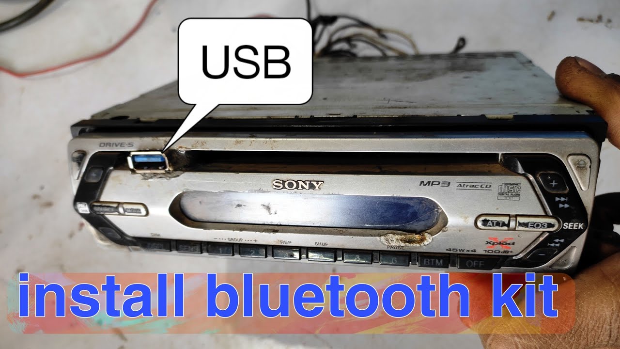 how to install bluetooth kit sony old car amplifier || modified sony old car amplifier