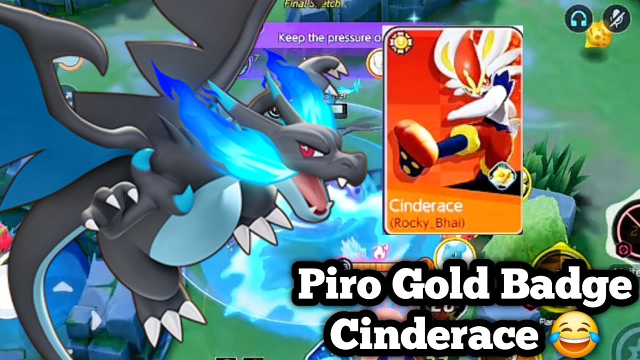 Targeting Gold badge Cinderace 💀| Charizard X Gameplay | Pokemon Unite
