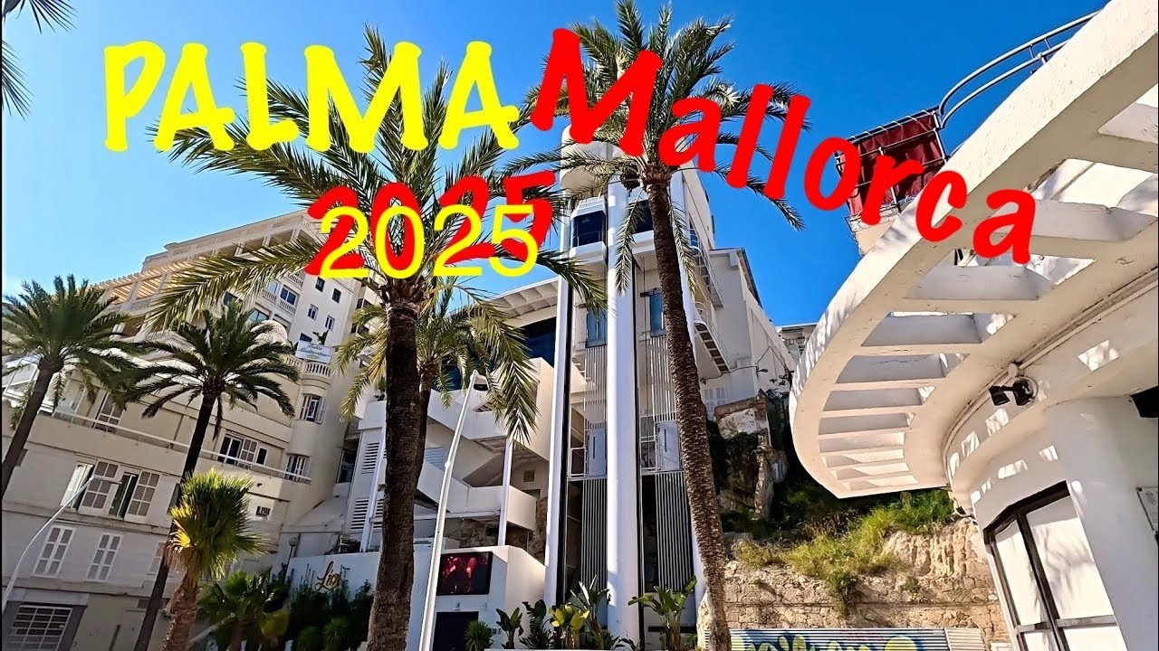 Paseo Marítimo Palma Mallorca Spain / January 2025 / 4K UHD