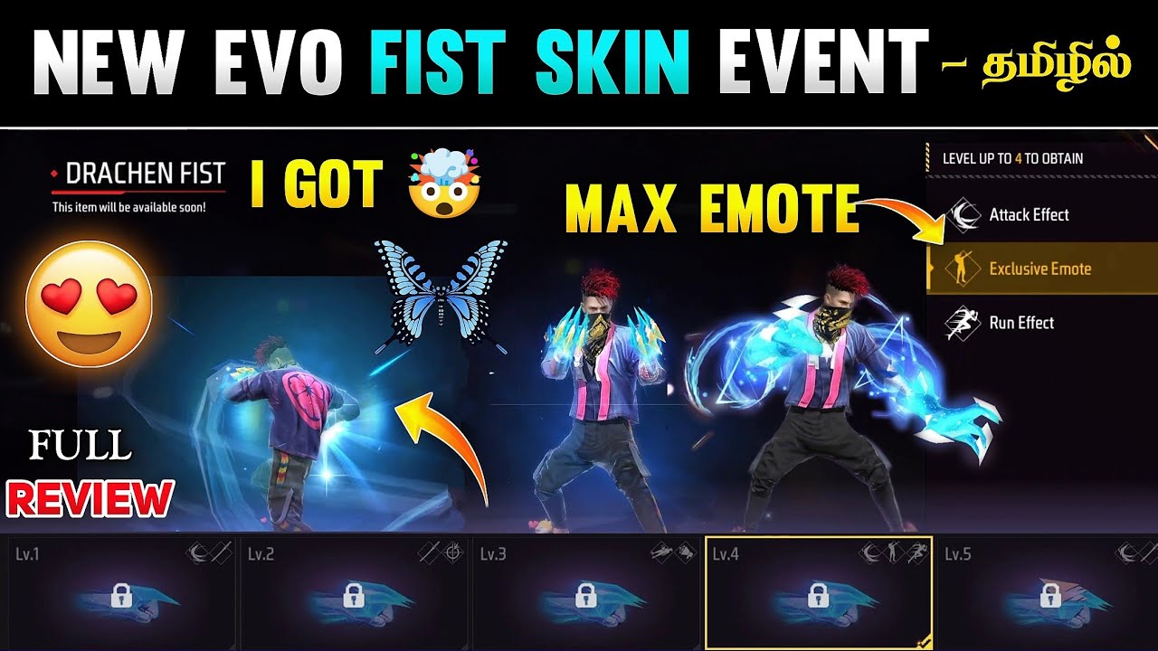 🔥 EVO FIST SKIN 😱 MAX EMOTE | EVO FIST SKIN FULL REVIEW | HOW TO COMPLETE FFWS EVENT FREE FIRE TAMIL