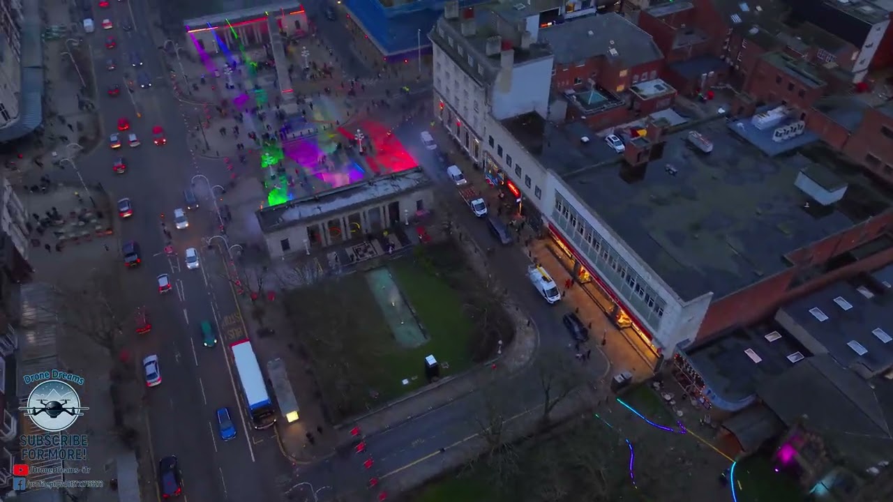 Lightport Festival Takes Over Southport 🚁 | Huge Crowds, Long Queues & Stunning Aerial Views in 4K