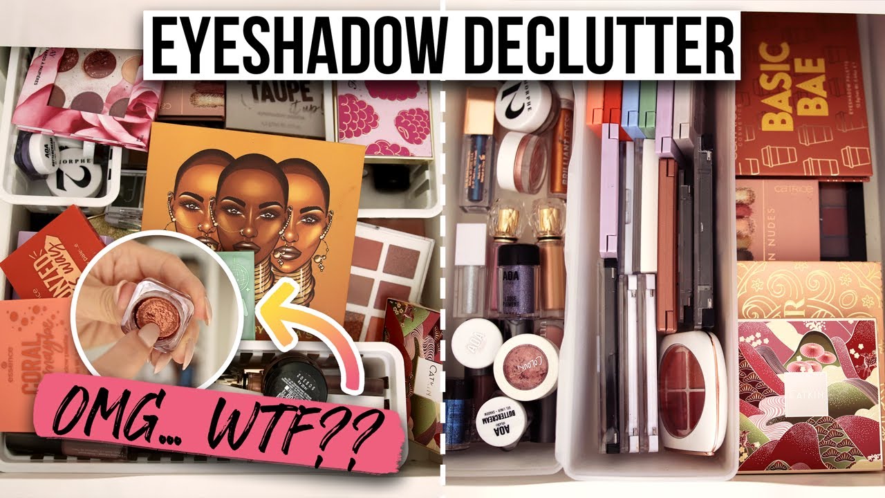 These HAD TO GO!  Shadow Singles & Mini Eyeshadow Palette Declutter 2021
