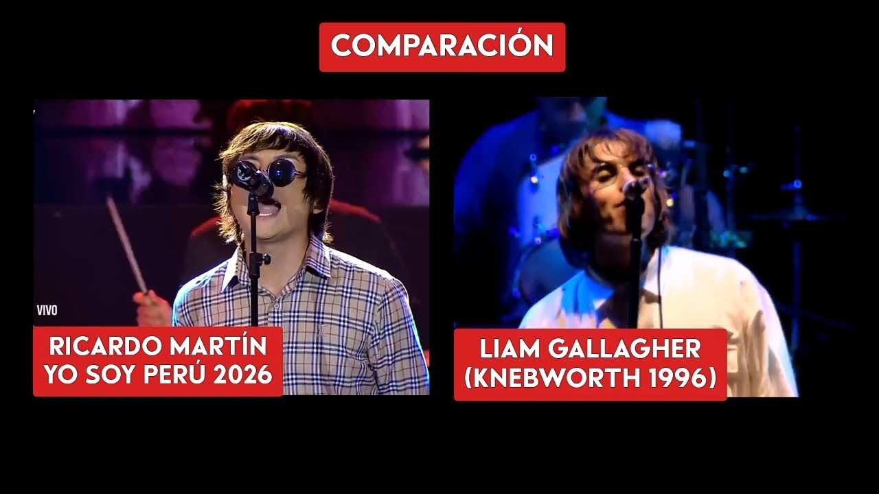 Ricardo Martín como Liam Gallagher ▪︎ Comparación en 