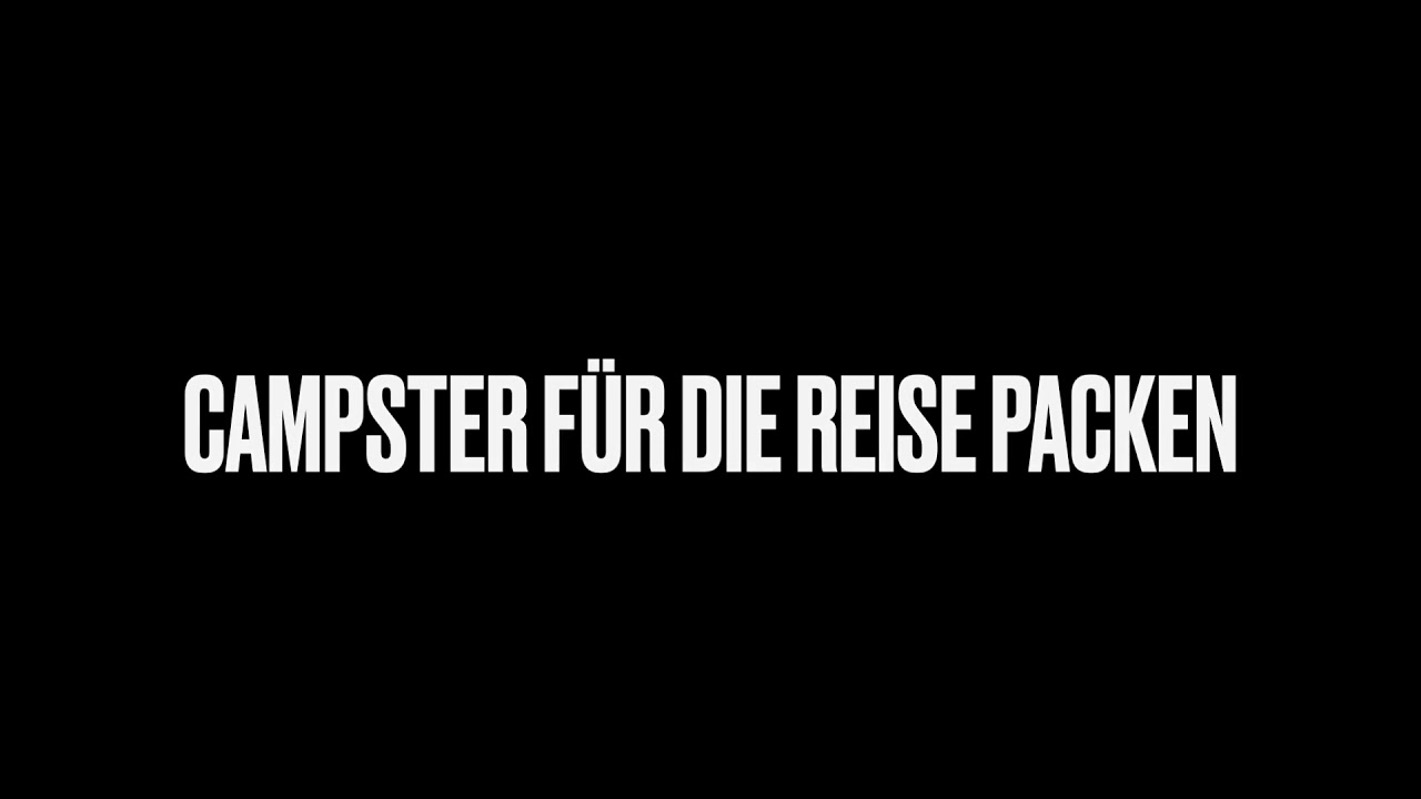 Den Campster für die Reise packen