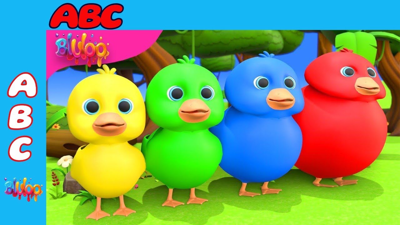 Learn colors with Five Little Ducks | Nursery Rhymes & Kids Songs