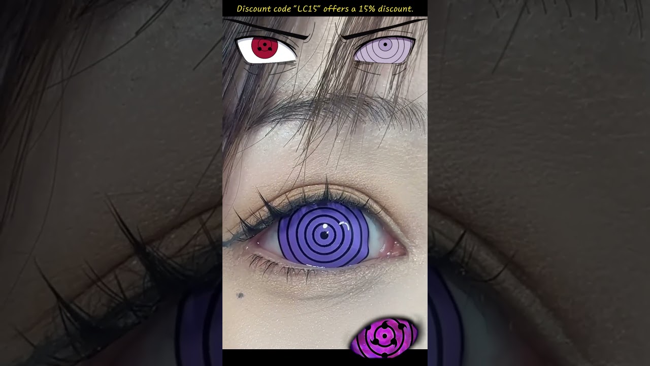 The difference in size of the Sharingan eyes in Naruto #lenses #naruto