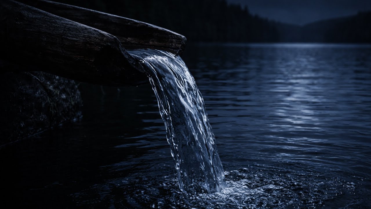 Night Water Flow Sounds for Sleep | Pure Lake Stream Ambience (No Music, 5 Hours)