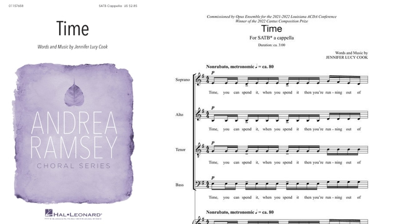 Time | SATB Choir, a cappella | by Jennifer Lucy Cook