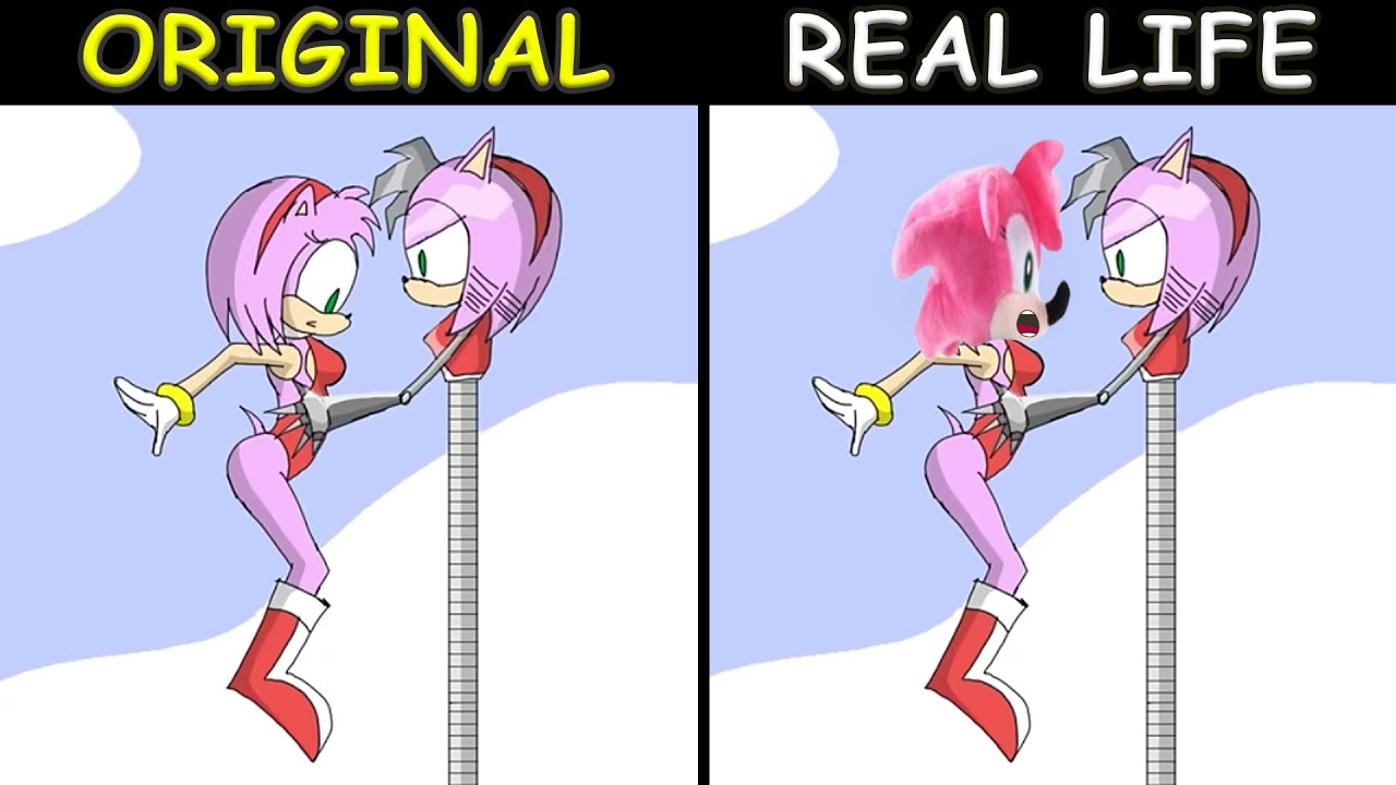 Rusty Rose knocks out AMY in the RING | The Sonic Tapes Animation | Original vs Plush Toys