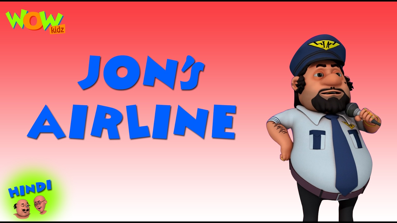 Motu Patlu Cartoons In Hindi |  Animated cartoon | John's airline | Wow Kidz