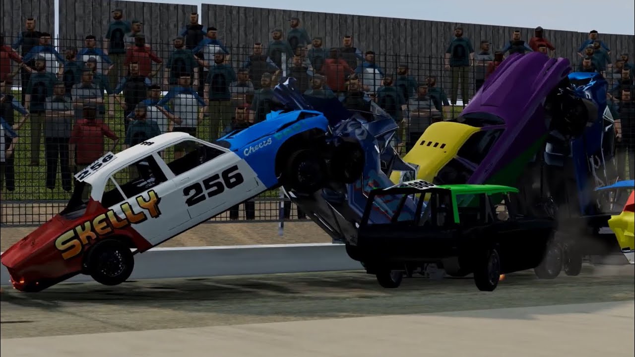 BeamNG Banger Racing Crashes 32