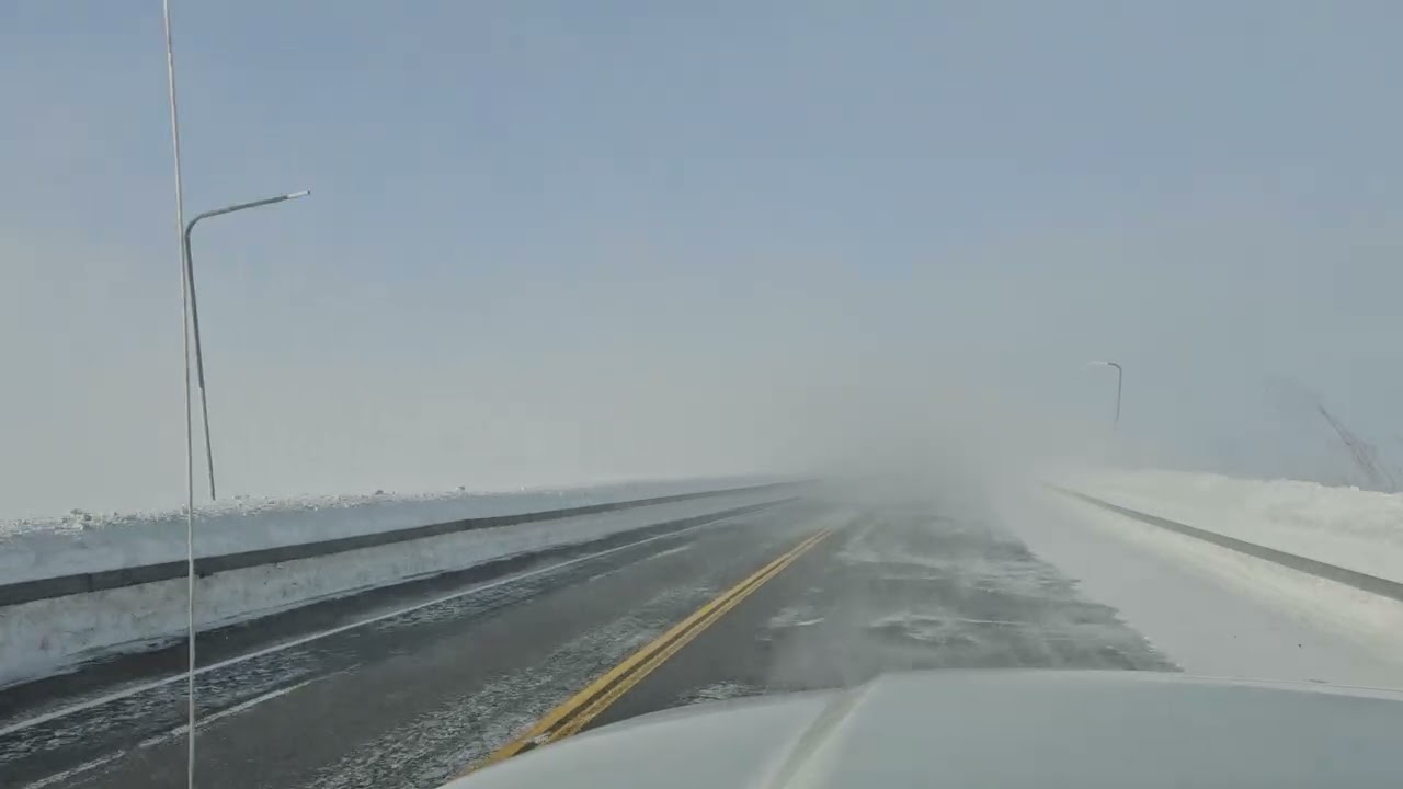 Driving up to Thompson Pass near Valdez, Alaska