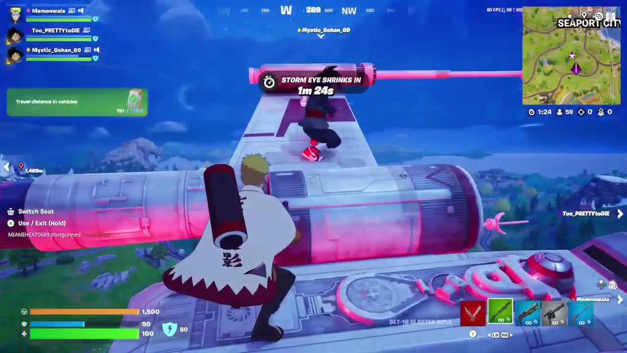 Goku Black and Naruto join forces in Fortnite!
